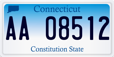 CT license plate AA08512