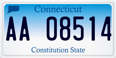 CT license plate AA08514