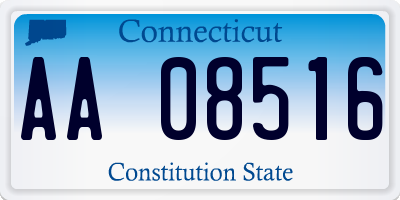 CT license plate AA08516