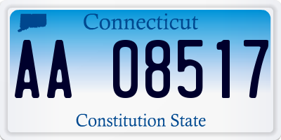 CT license plate AA08517