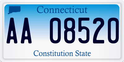 CT license plate AA08520