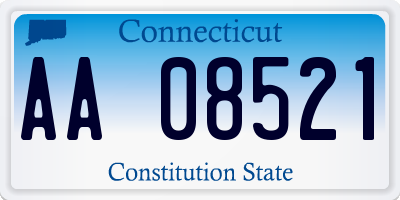 CT license plate AA08521