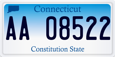 CT license plate AA08522