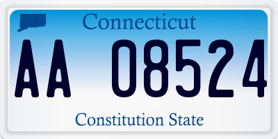 CT license plate AA08524