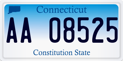 CT license plate AA08525