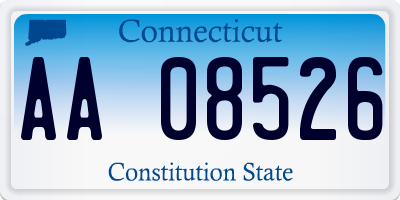 CT license plate AA08526