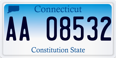 CT license plate AA08532