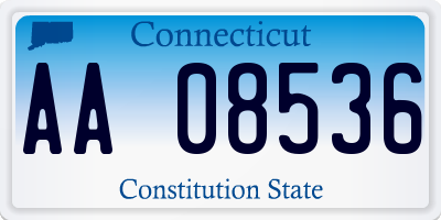 CT license plate AA08536