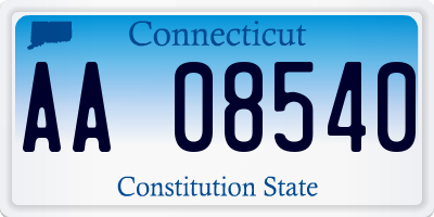 CT license plate AA08540