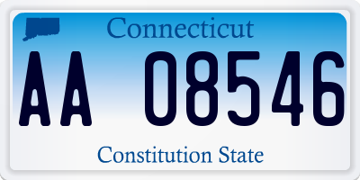 CT license plate AA08546