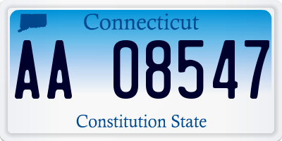 CT license plate AA08547