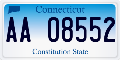 CT license plate AA08552