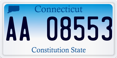 CT license plate AA08553