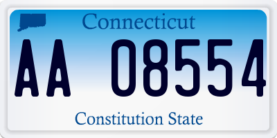 CT license plate AA08554