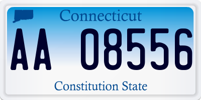 CT license plate AA08556