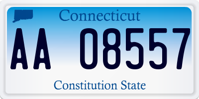 CT license plate AA08557