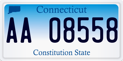 CT license plate AA08558