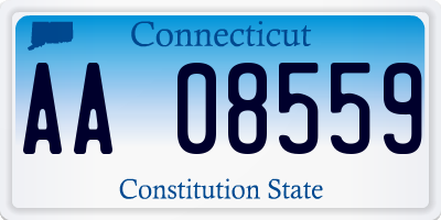 CT license plate AA08559