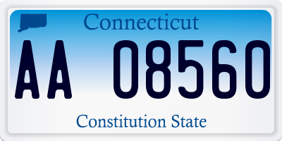 CT license plate AA08560