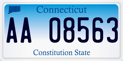 CT license plate AA08563