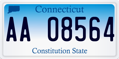 CT license plate AA08564