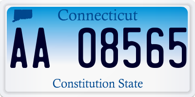 CT license plate AA08565