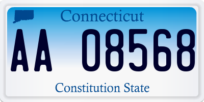 CT license plate AA08568