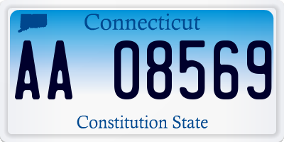 CT license plate AA08569