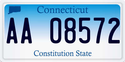 CT license plate AA08572