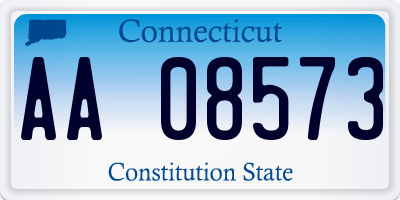 CT license plate AA08573