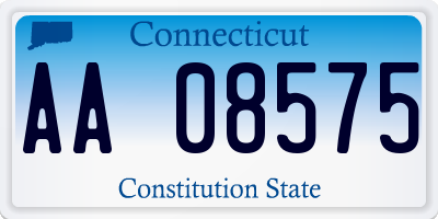 CT license plate AA08575