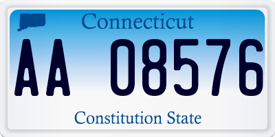 CT license plate AA08576