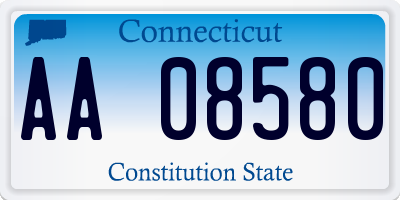 CT license plate AA08580