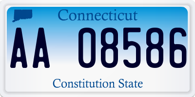 CT license plate AA08586