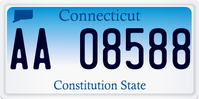 CT license plate AA08588