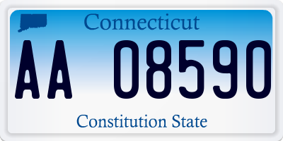 CT license plate AA08590