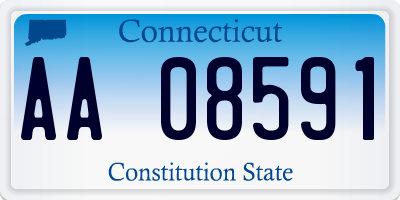 CT license plate AA08591