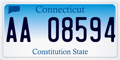 CT license plate AA08594