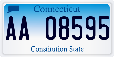 CT license plate AA08595