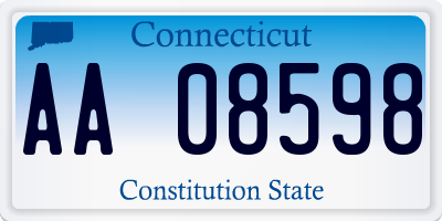 CT license plate AA08598