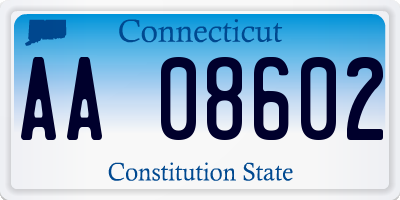 CT license plate AA08602