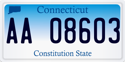 CT license plate AA08603