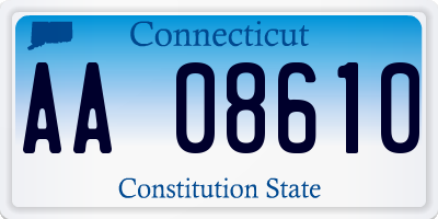 CT license plate AA08610