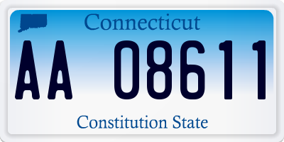 CT license plate AA08611