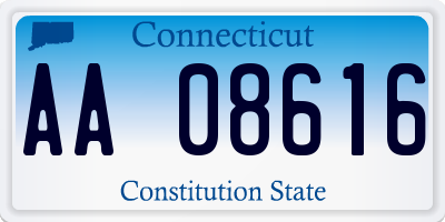 CT license plate AA08616