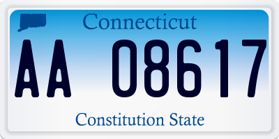 CT license plate AA08617