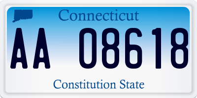 CT license plate AA08618