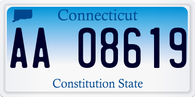 CT license plate AA08619