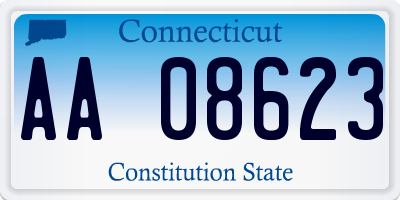 CT license plate AA08623