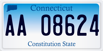 CT license plate AA08624